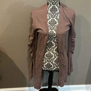 Hinge Women's Tan Open Front Cardigan Size Small